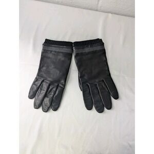 Fownes Brothers‎ RN17541 Mens Topstitch Detail Leather Gloves Black Size 9